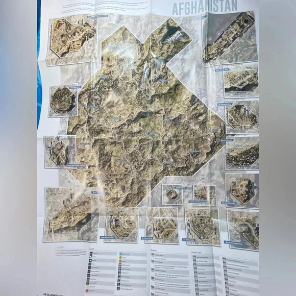 Metal Gear Solid V The Phantom  Pain - Game Guide w/ Map Poster - Picture 14 of 16